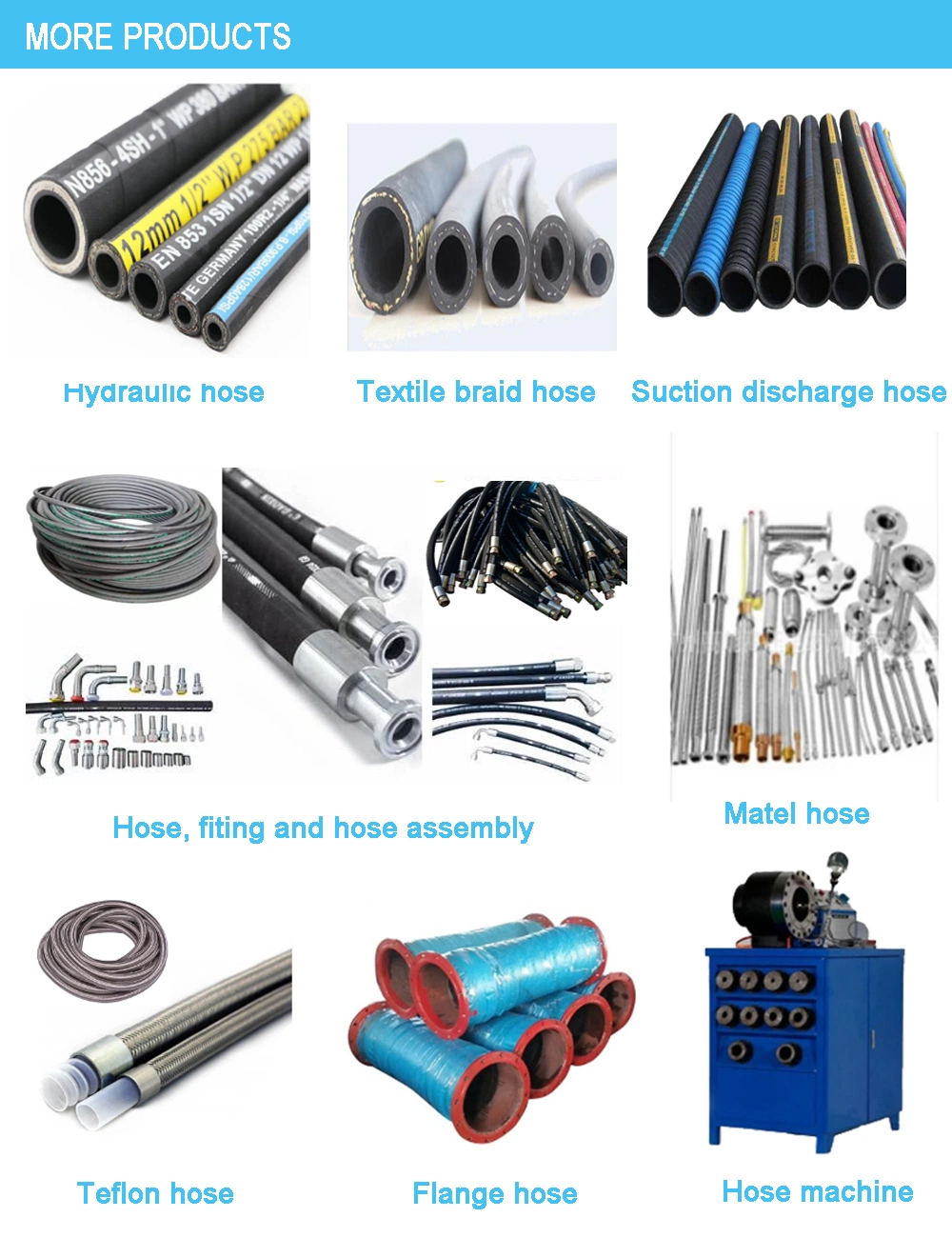 Factory Produced Hydraulic SAE 100 R2at/En 853 2sn Hose Pipe Ferrule and Crimp Fittings