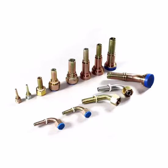 Обжимной многоразовый адаптер из оцинкованной или нержавеющей стали, метрический американский быстроразъемный гидравлический резиновый шланговый фитинг (NPT JIC SAE BSP METRIC ORFS)